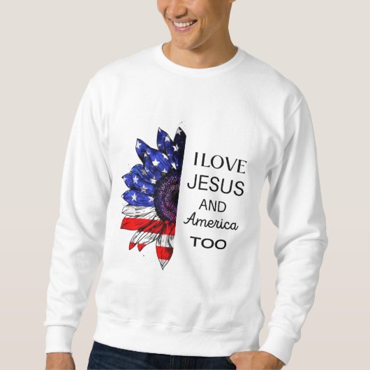 Ik hou ook van Jezus en Amerika Trui (Voorkant)