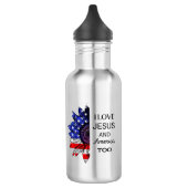 Ik hou ook van Jezus en Amerika Waterfles (Links)