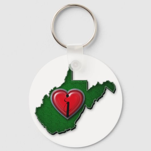 Ik hou ook van West Virginia Sleutelhanger (Voorkant)