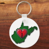 Ik hou ook van West Virginia Sleutelhanger (Voorkant)