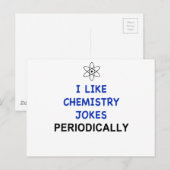 IK HOU REGELMATIG VAN GRAPPEN OVER CHEMIE BRIEFKAART (Voorkant / Achterkant)