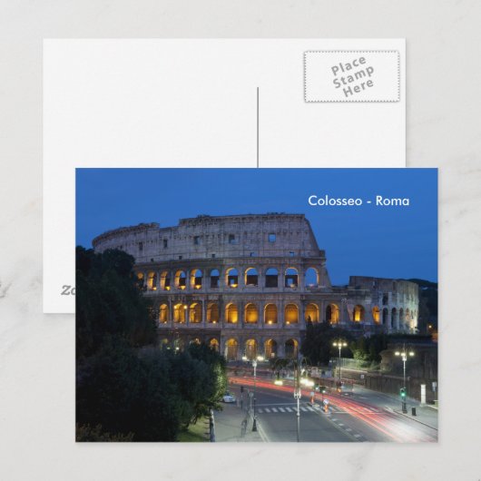 Ik hou 's nachts van Colosseum Briefkaart (Voorkant / Achterkant)