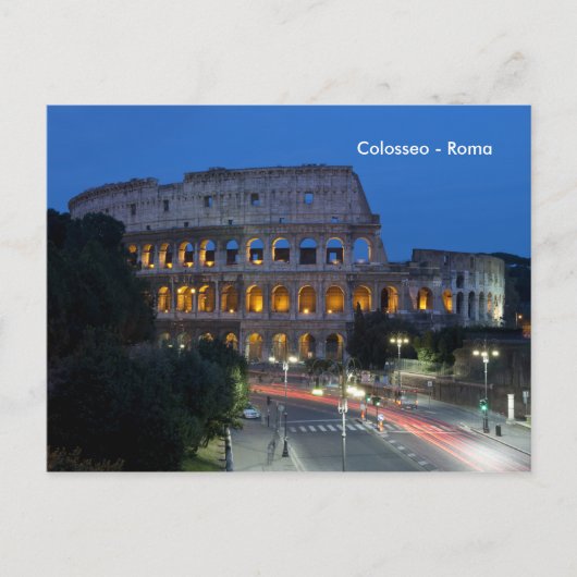 Ik hou 's nachts van Colosseum Briefkaart (Voorkant)