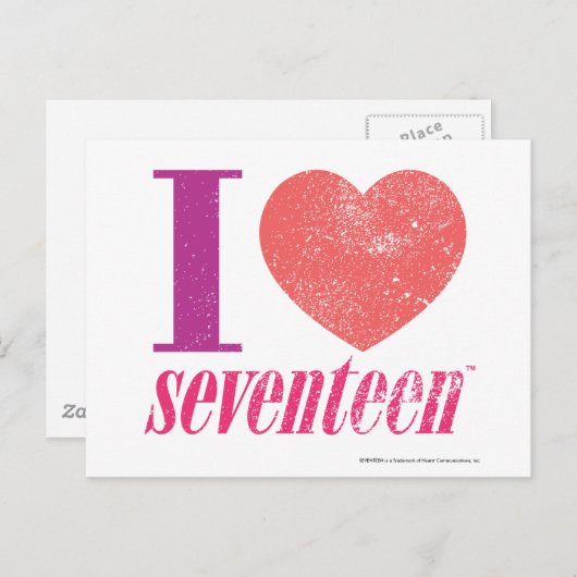 Ik hou van 17 briefkaart (Voorkant / Achterkant)