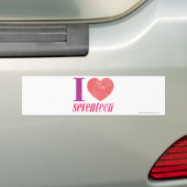 Ik hou van 17 bumpersticker (Op auto)