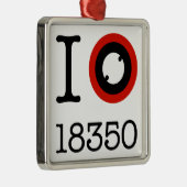 Ik hou van 18350 Li-ion batterijen Metalen Ornament (Rechts)