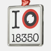 Ik hou van 18350 Li-ion batterijen Metalen Ornament (Links)