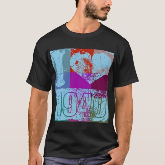 Ik hou van 1940 - Pop kunst  T-shirt (Voorkant)