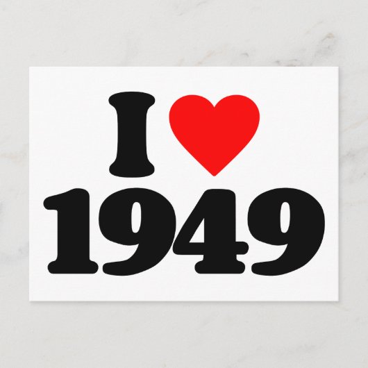 IK HOU VAN 1949 BRIEFKAART (Voorkant)