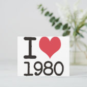 Ik hou van 1980 Producten & Design! Briefkaart (Staand voorkant)