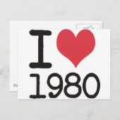 Ik hou van 1980 Producten & Design! Briefkaart (Voorkant / Achterkant)