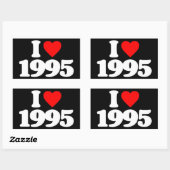 IK HOU VAN 1995 RECHTHOEKIGE STICKER (Vel)