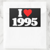 IK HOU VAN 1995 RECHTHOEKIGE STICKER (Tas)
