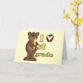 Ik hou van 1e klas Tshirts en geschenken Kaart (Gele Bloem)