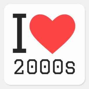 Ik hou van 2000. vierkante sticker