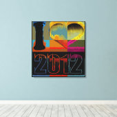 Ik hou van 2012 - Kunstschilddoek Canvas Afdruk (Insitu (Houten vloer))
