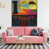 Ik hou van 2012 - Kunstschilddoek Canvas Afdruk (Insitu (Woonkamer))