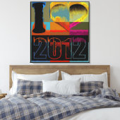 Ik hou van 2012 - Kunstschilddoek Canvas Afdruk (Insitu (Slaapkamer))