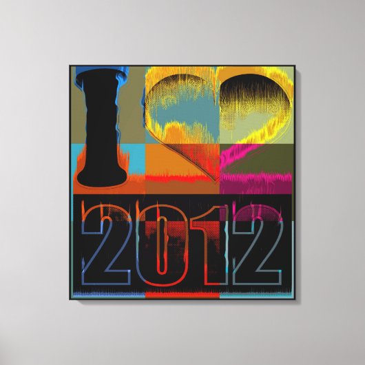 Ik hou van 2012 - Kunstschilddoek Canvas Afdruk (Voorkant)