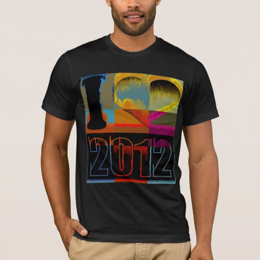 Ik hou van 2012 - Pop kunst - T-shirt (Voorkant)
