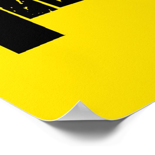 Ik hou van 2013 - zwart en geel Pop Art Poster (Hoek)