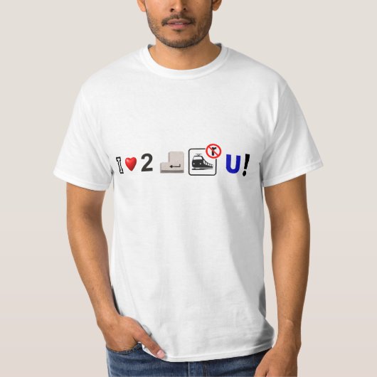 Ik hou van 2 ENTER BEVAT U T-shirt (Voorkant)