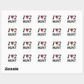 Ik hou van 2 Hunt Sticker (Vel)