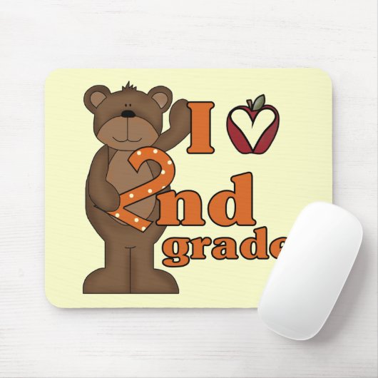 Ik hou van 2e Grade Tshirts en geschenken Muismat (Met muis)