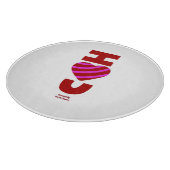 Ik hou van 30,4 cm rondetafelbord snijplank (Hoek)