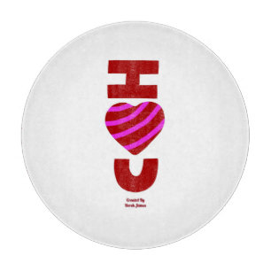 Ik hou van 30,4 cm rondetafelbord snijplank