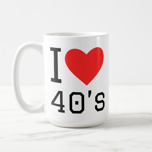 Ik hou van 40s koffiemok (Links)