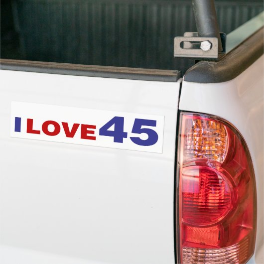 Ik hou van 45 bumpersticker (Op Truck)