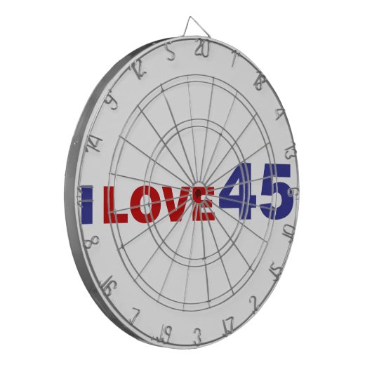 Ik hou van 45 dartbord (Voorkant Links)