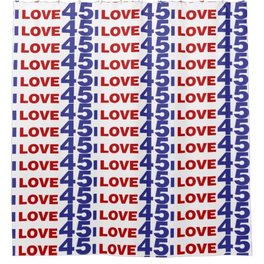 Ik hou van 45 douchegordijn (Voorkant)