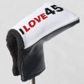 Ik hou van 45 Golf Head Hoesje Golfheadcover (3/4 voorkant)