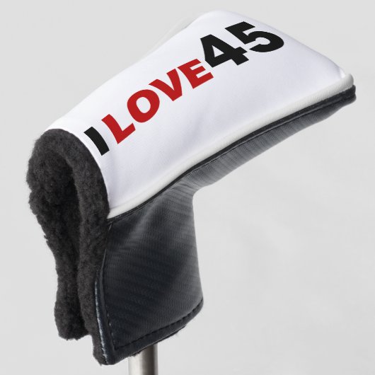Ik hou van 45 Golf Head Hoesje Golfheadcover (3/4 voorkant)