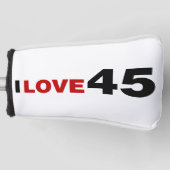 Ik hou van 45 Golf Head Hoesje Golfheadcover (Voorkant)