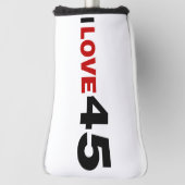 Ik hou van 45 Golf Head Hoesje Golfheadcover (Draai 90)