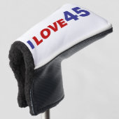 Ik hou van 45 golfheadcover (3/4 voorkant)