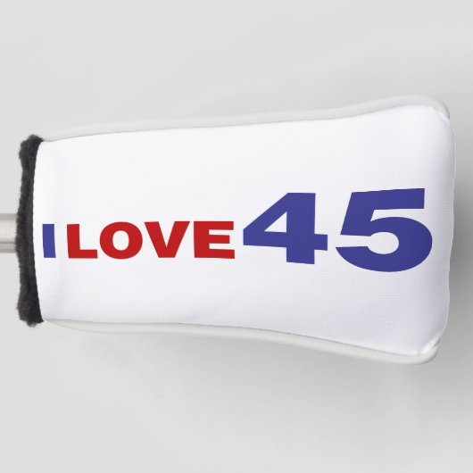 Ik hou van 45 golfheadcover (Voorkant)