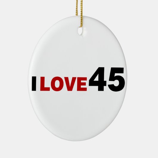 Ik hou van 45  keramisch ornament (Rechts)