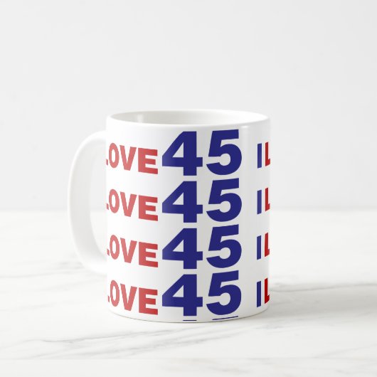 Ik hou van 45 koffiemok (Voorkant links)