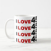 Ik hou van 45 koffiemok (Links)