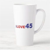 Ik hou van 45 latte mok (Rechts)
