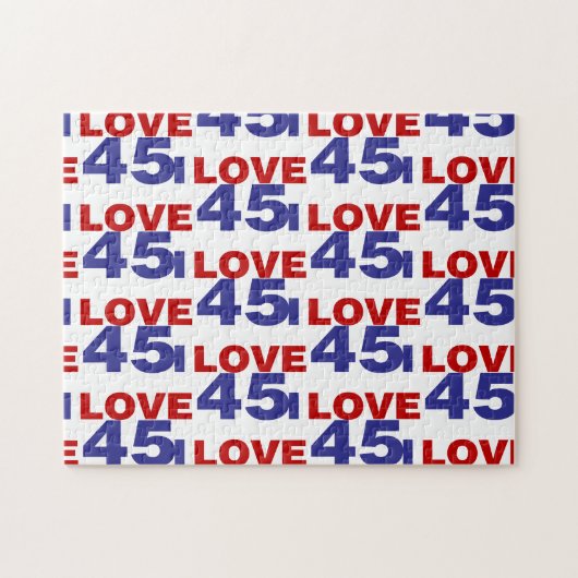 Ik hou van 45 legpuzzel (Horizontaal)