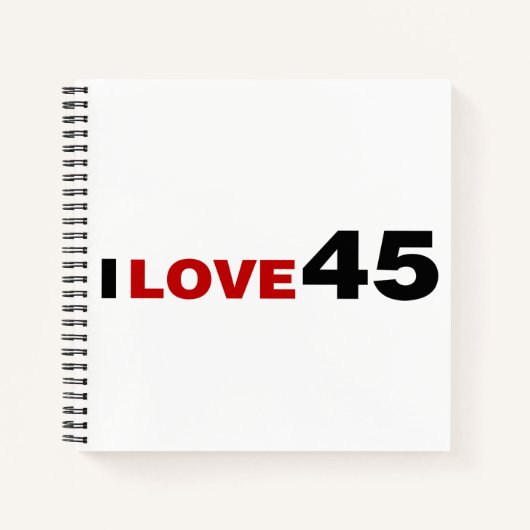 Ik hou van 45 notitieboek (Voorkant)