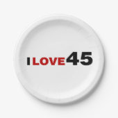 Ik hou van 45 papieren bordje (Voorkant)