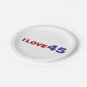 Ik hou van 45 papieren bordje (Gekanteld)