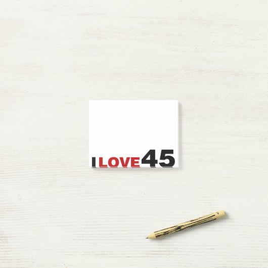 Ik hou van 45 post-it® notes (Op bureau)