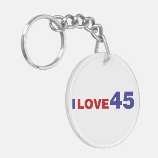 Ik hou van 45 sleutelhanger (Voorkant Links)